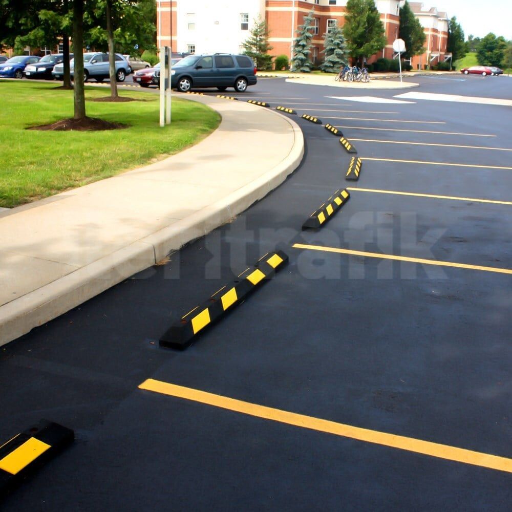 Kauçuk Stoper  Kauçuk Araç Durdurucu Kauçuk Otopark Stoperi 60 cm Siyah