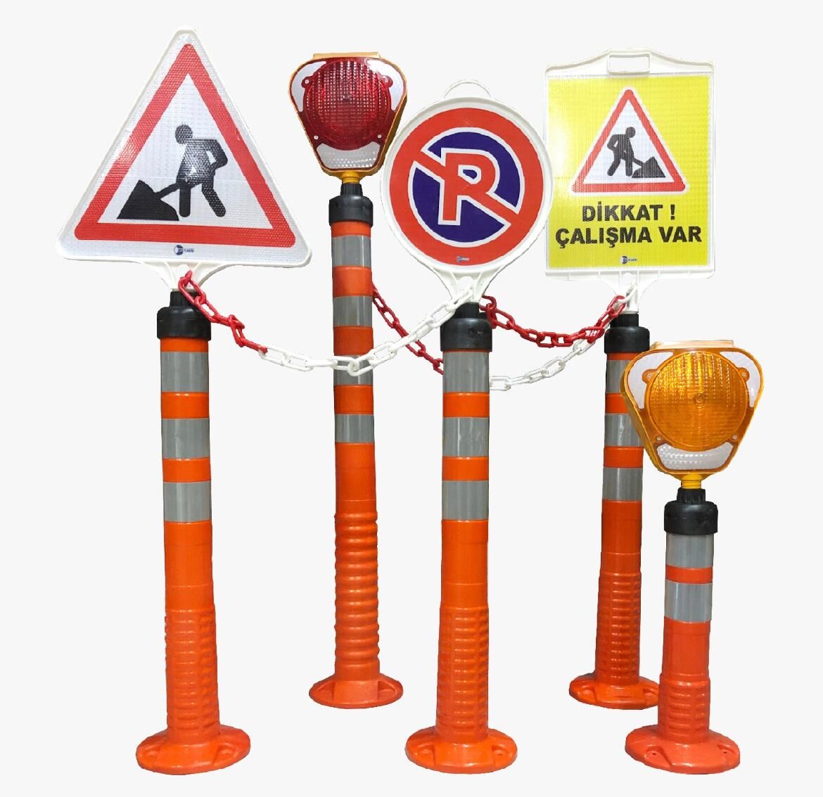 Esnek Delinatör TPE  Şerit Ayırıcı 30 cm  (Turuncu) Ekonomik