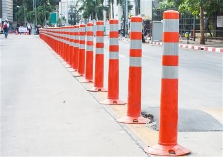 TPU Delinatör 75 CM ( Ø 90 )  Şerit Ayırıcı  Trafik Yol Delinatör Esnek Delinatör