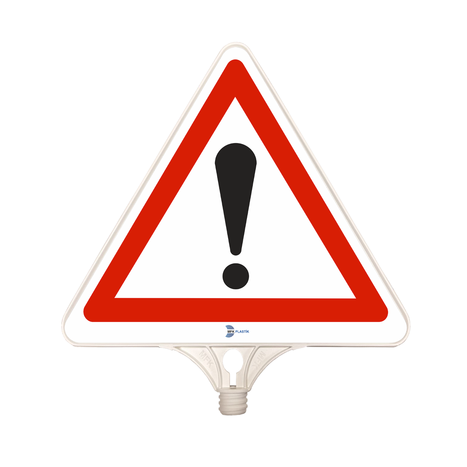 Dikkat Levhası Anlamı İşareti Üçgen Dikkat Plastik Trafik Uyarı Tabelası (Çift Taraflı)