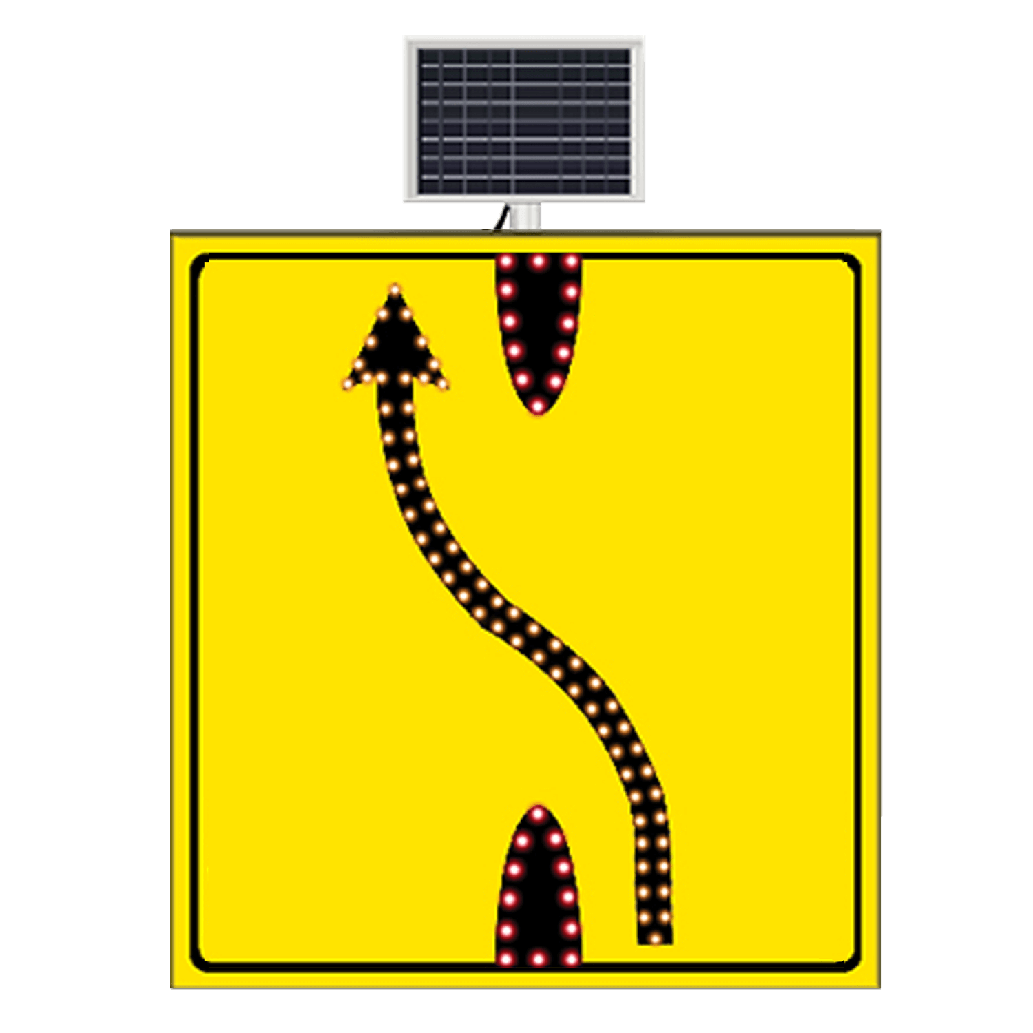 Şerit Aktarım İşareti Sağdan Sola Güneş Enerjili Ledli Levhası Tabelası