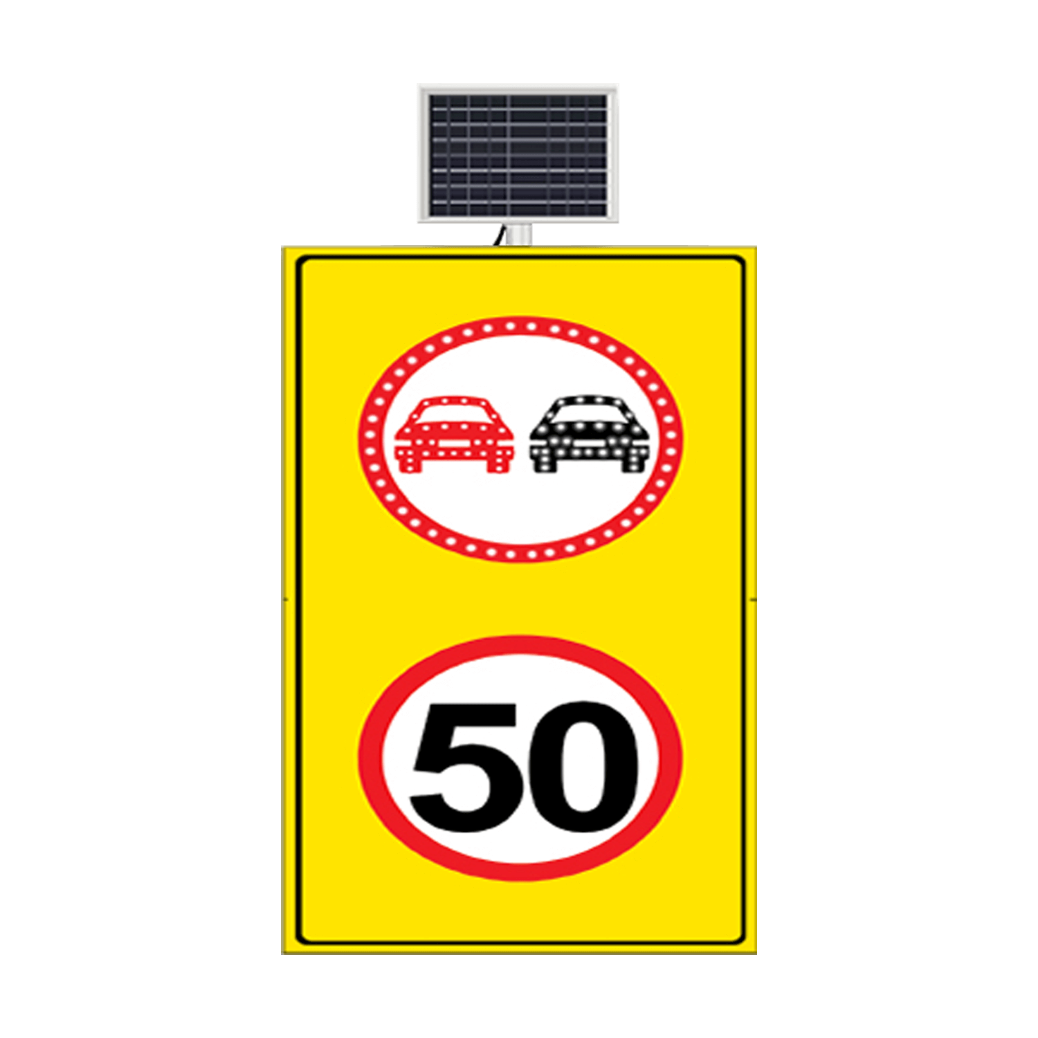 Sollama Yasağı Tabelası Güneş Enerjili Azami Hız Sınırı 50 km Levhası  Led'siz