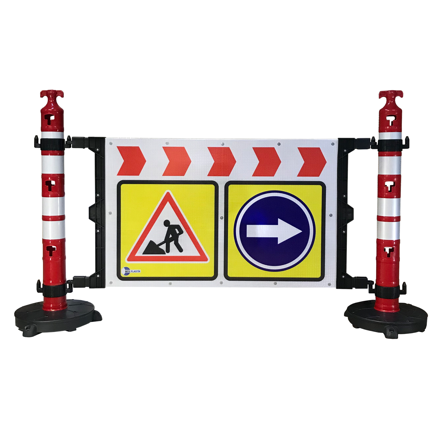 Kauçuk Tabanlı Emniyet Dikmesi Plastik Ağırlıklı Yol Dikme Trafik Yol Uyarı Dikmesi Fiyatı